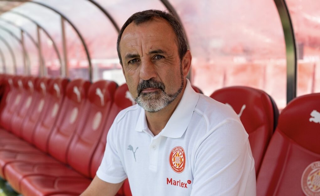 Quique Álvarez a la banqueta del Girona