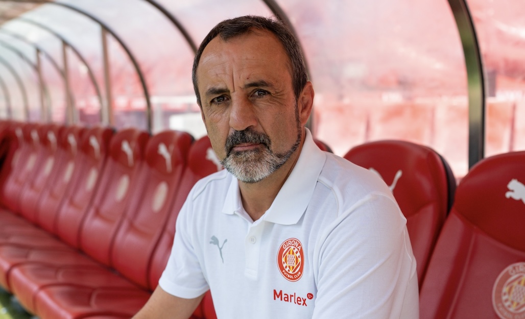 Quique Álvarez a la banqueta del Girona