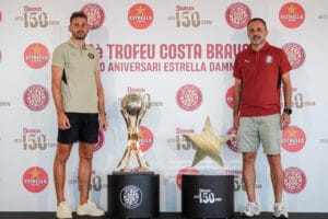 Stuani i Quique Álvarez en la presentació del Trofeu Costa Brava