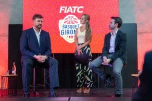 Marc Gasol i Joan Manuel Castells en la presentació del nou naming FIATC Bàsquet Girona