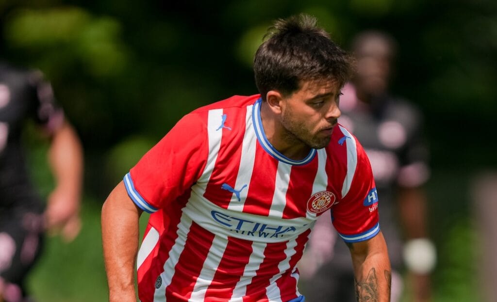 Fran Beltrán en un partit amb el Girona