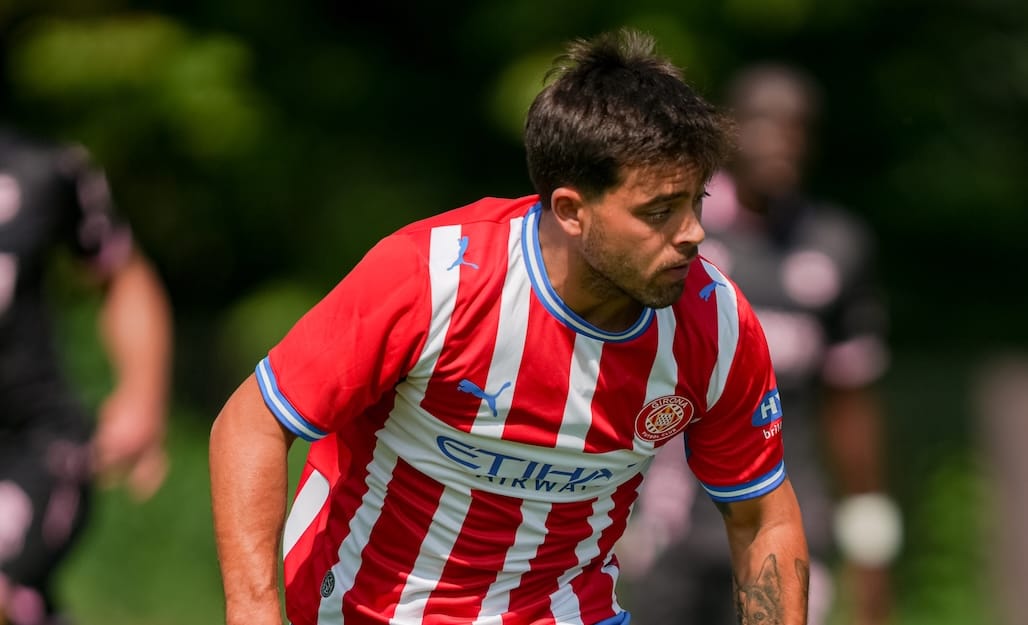 Fran Beltrán en un partit amb el Girona