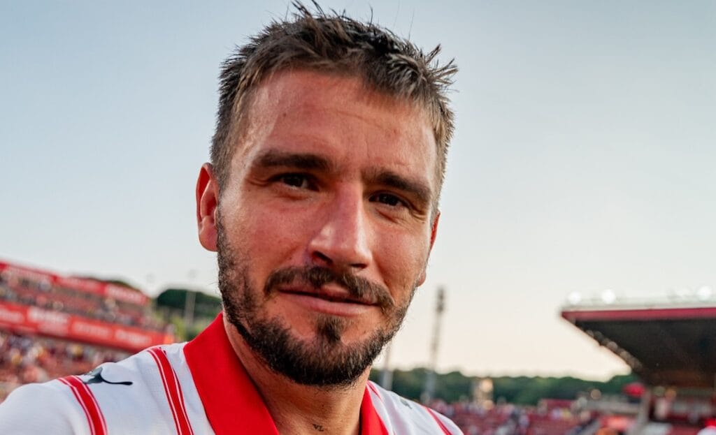 Portu durant un partit amb el Girona a Montilivi
