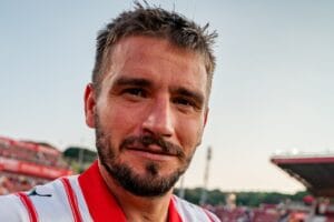 Portu durant un partit amb el Girona a Montilivi
