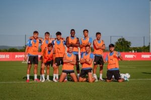 El Girona durant un entrenament