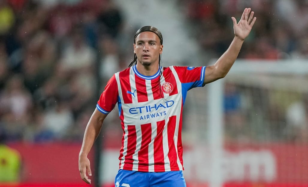 Izán González amb el Girona a Montilivi