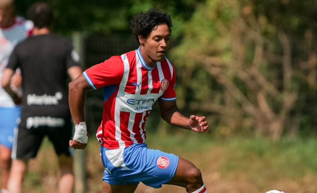Jastin durant la pretemporada amb el Girona