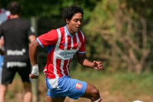 Jastin durant la pretemporada amb el Girona