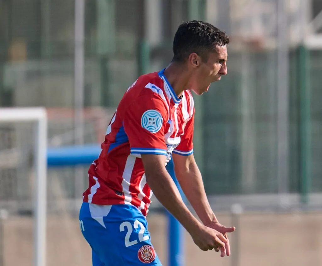El Girona B en el partit a casa contra l'Osasuna Promesas