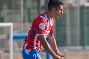 El Girona B en el partit a casa contra l'Osasuna Promesas