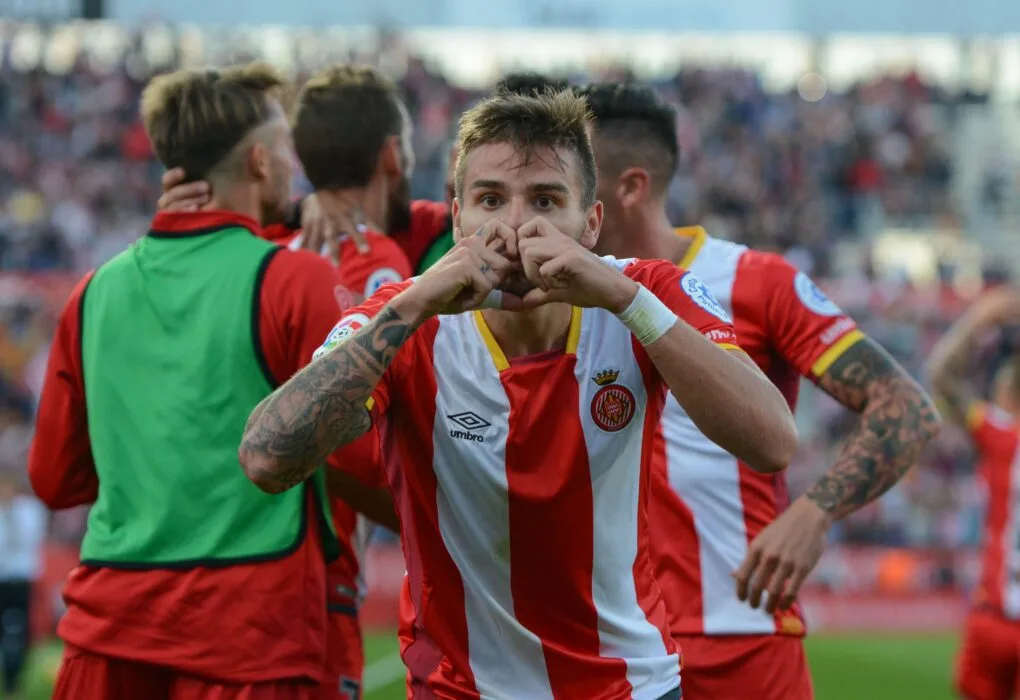 Portu celebra un gol amb el Girona