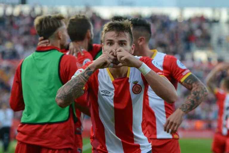 Portu celebra un gol amb el Girona