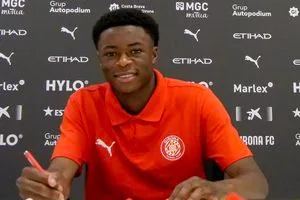Eddie Wumah, jugador del Juvenil A del Girona