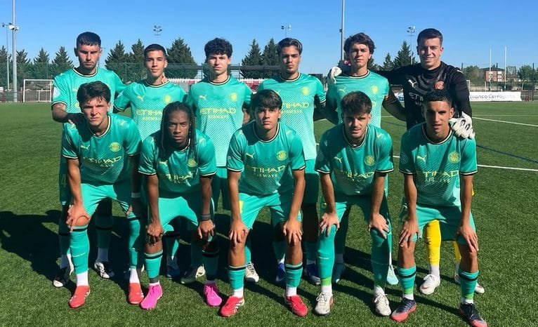 El Girona B en la seva visita a Logronyo