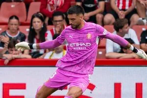 Gazzaniga durant el partit al camp de Sporting Gijon