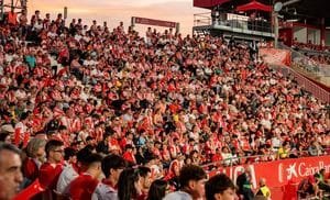 Montilivi en un partit aquesta temporada a Segona Divisió