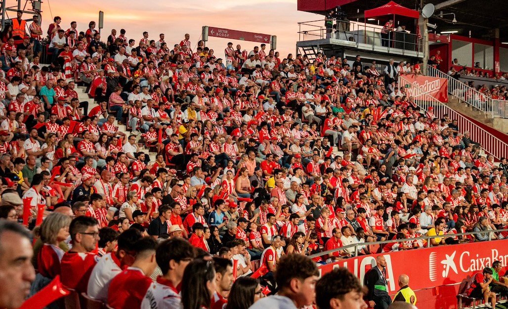 Montilivi en un partit aquesta temporada a Segona Divisió