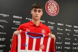 Biel Santanach en la seva presentació amb el Juvenil