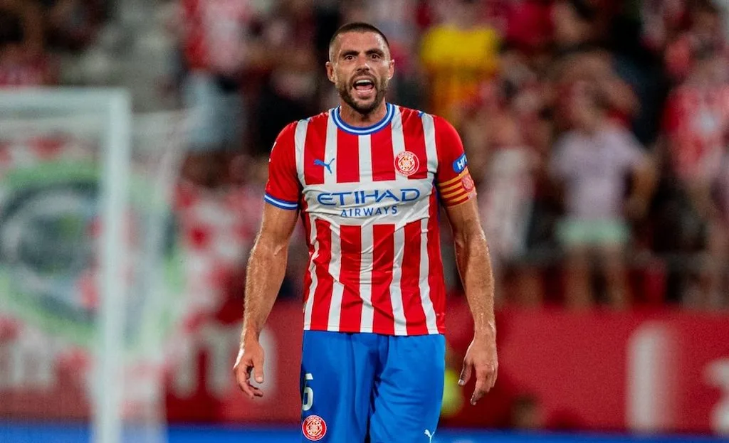 David López en un partit amb el Girona