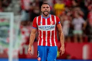 David López en un partit amb el Girona