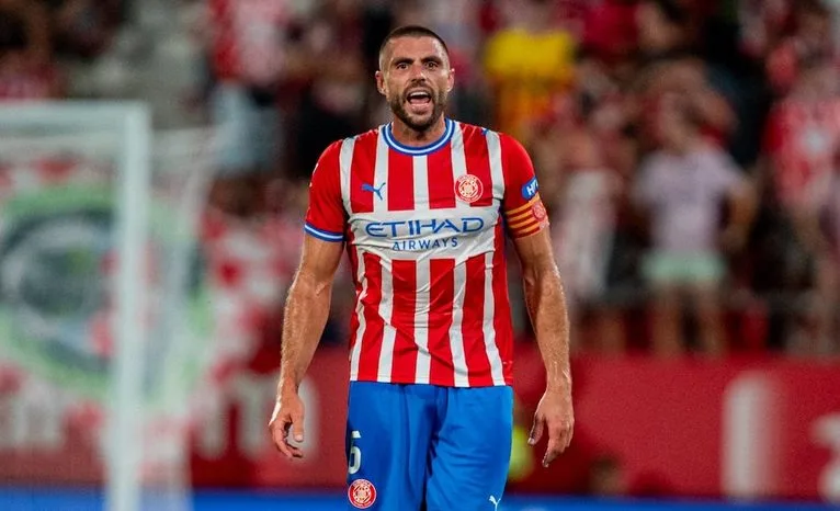 David López en un partit amb el Girona