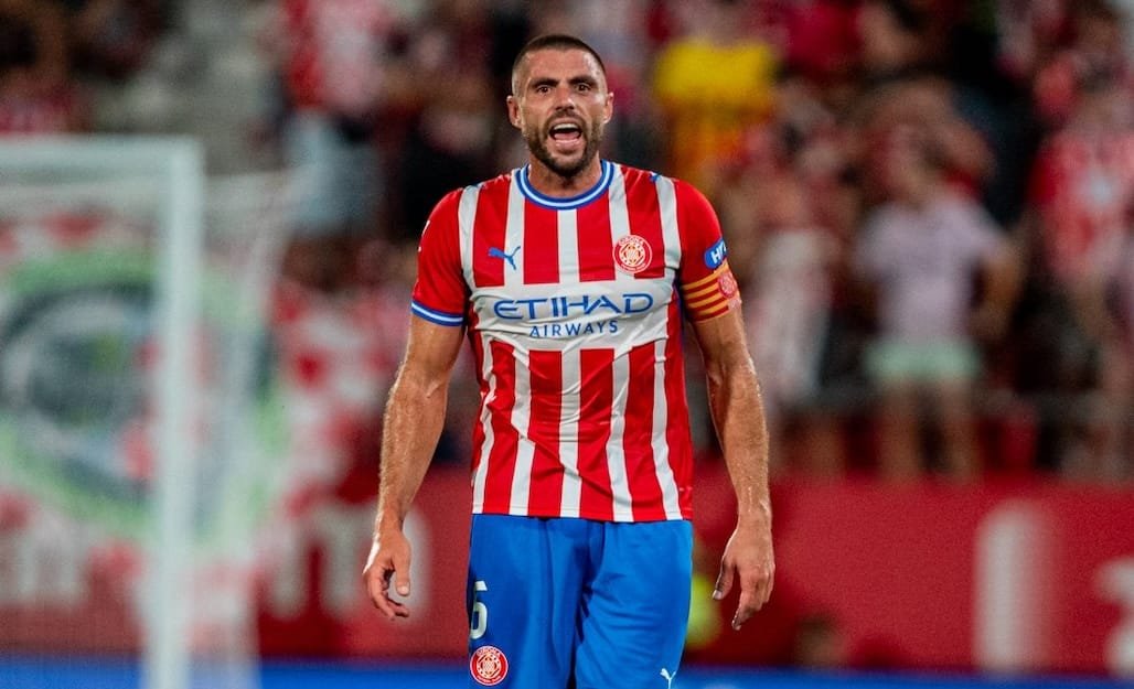 David López en un partit amb el Girona