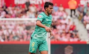 Fran Beltrán en un partit amb el Girona