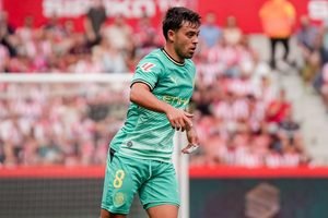Fran Beltrán en un partit amb el Girona