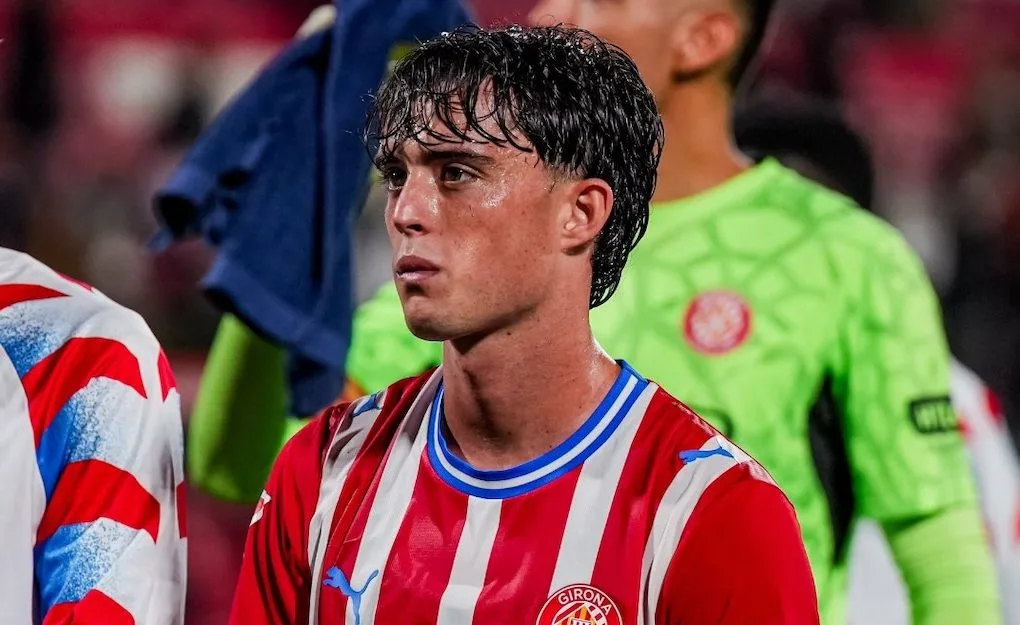 Javi Boñar després del partit contra el Mallorca a Montilivi