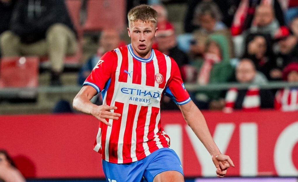 Pyshchur en un partit amb el Girona