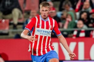 Pyshchur en un partit amb el Girona