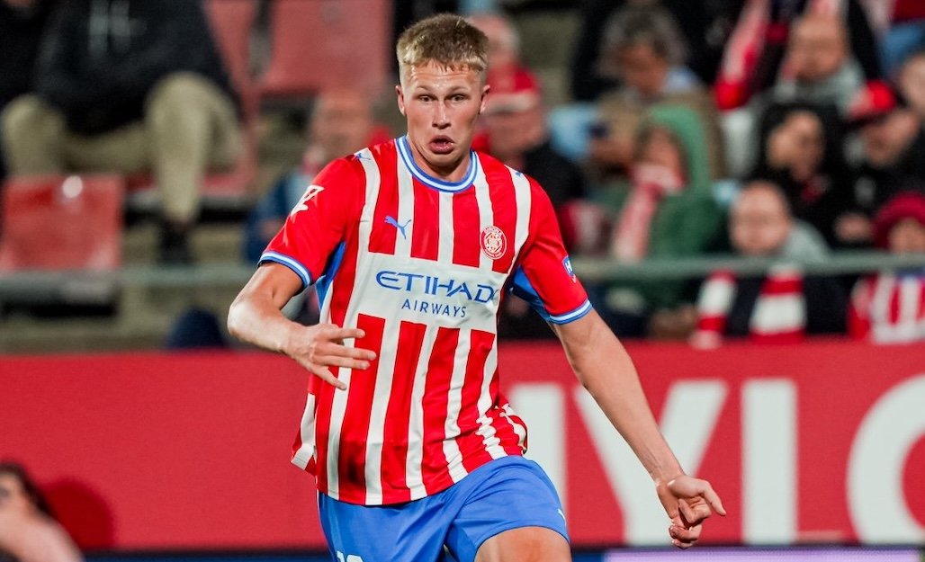 Pyshchur en un partit amb el Girona
